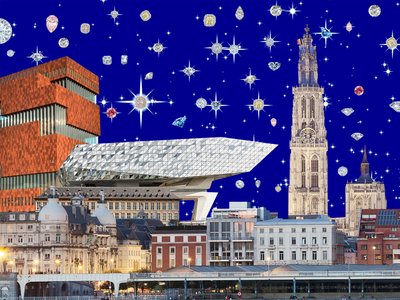 Antwerpen bij nacht door Anne Storno